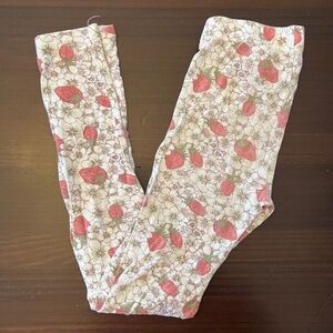 Kate Quinn Strawberry Floral Blossom Modal Pajama Bottoms Only 8Y Cream Pink